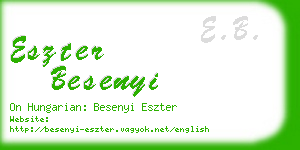 eszter besenyi business card